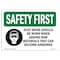 Signmission OSHA Sign, Dust Mask Should Worn When W/ Symbol, 10in X 7in Decal, 10" W, 7" H, Landscape OS-SF-D-710-L-10578 - alternate 1